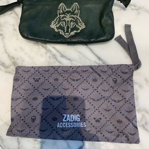 Clutches Zadig&Voltaire - Rock Suede Scale Studs clutch - WKAB2020FNOIR